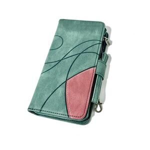 NEW Phone Case for Samsung A03 Core Flip Case Green and Red with Zipper & Magnet